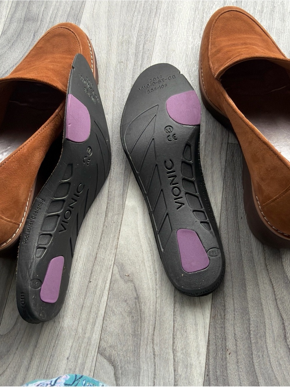 Vionic Womens Size 10 Toffee Suede Ava Wedge Loafers Comfort Slip On Shoes - Picture 9 of 10